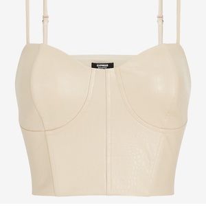 Body Contour Croc Faux Leather
Corset Cropped Top